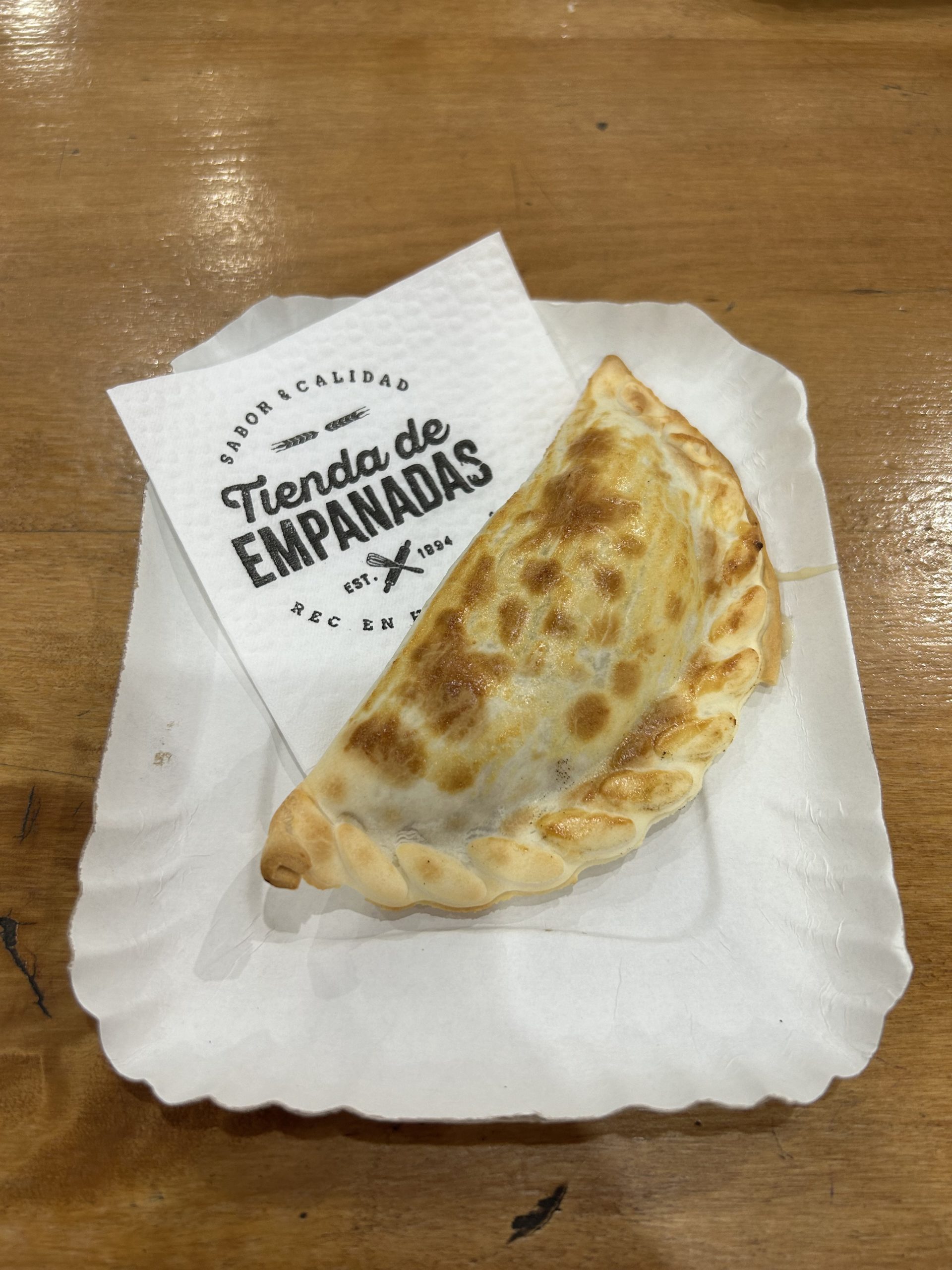 an empanada from the tienda de empanadas