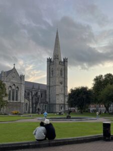 Photo of St. Patrick's Cathedral as the sun is setting