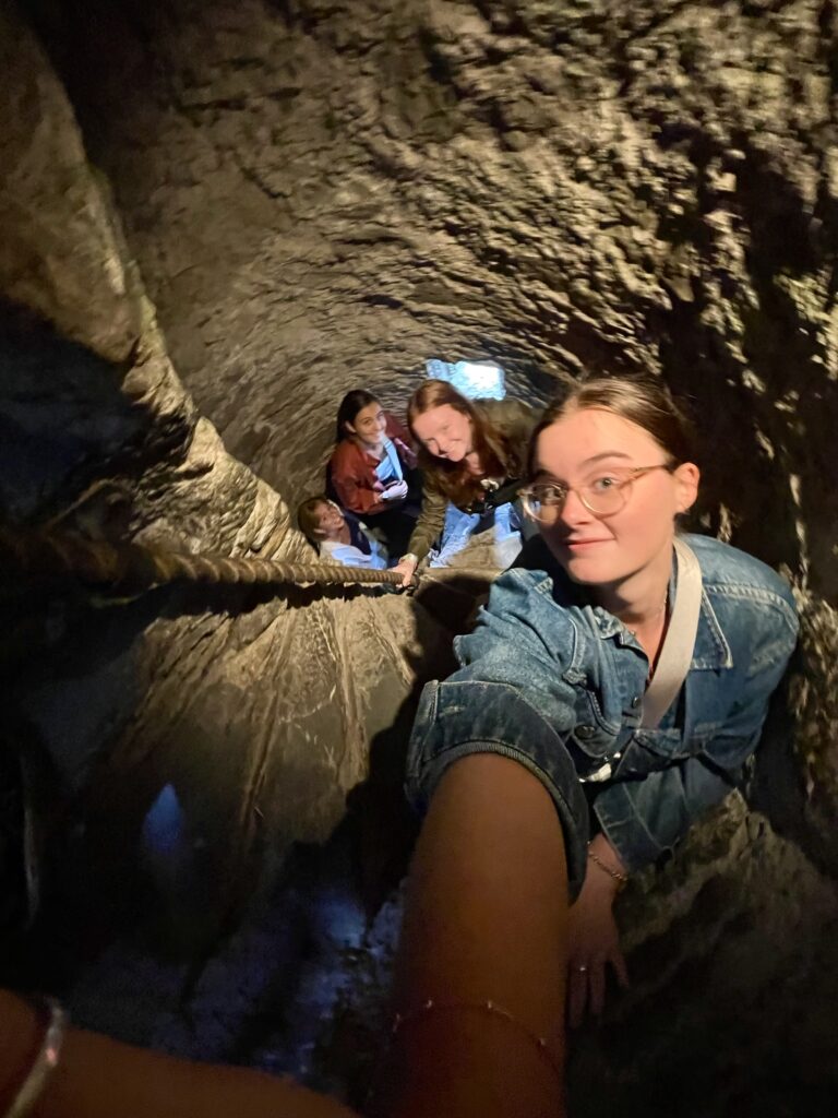 Holy Cross Students Climbing Blarney Castle