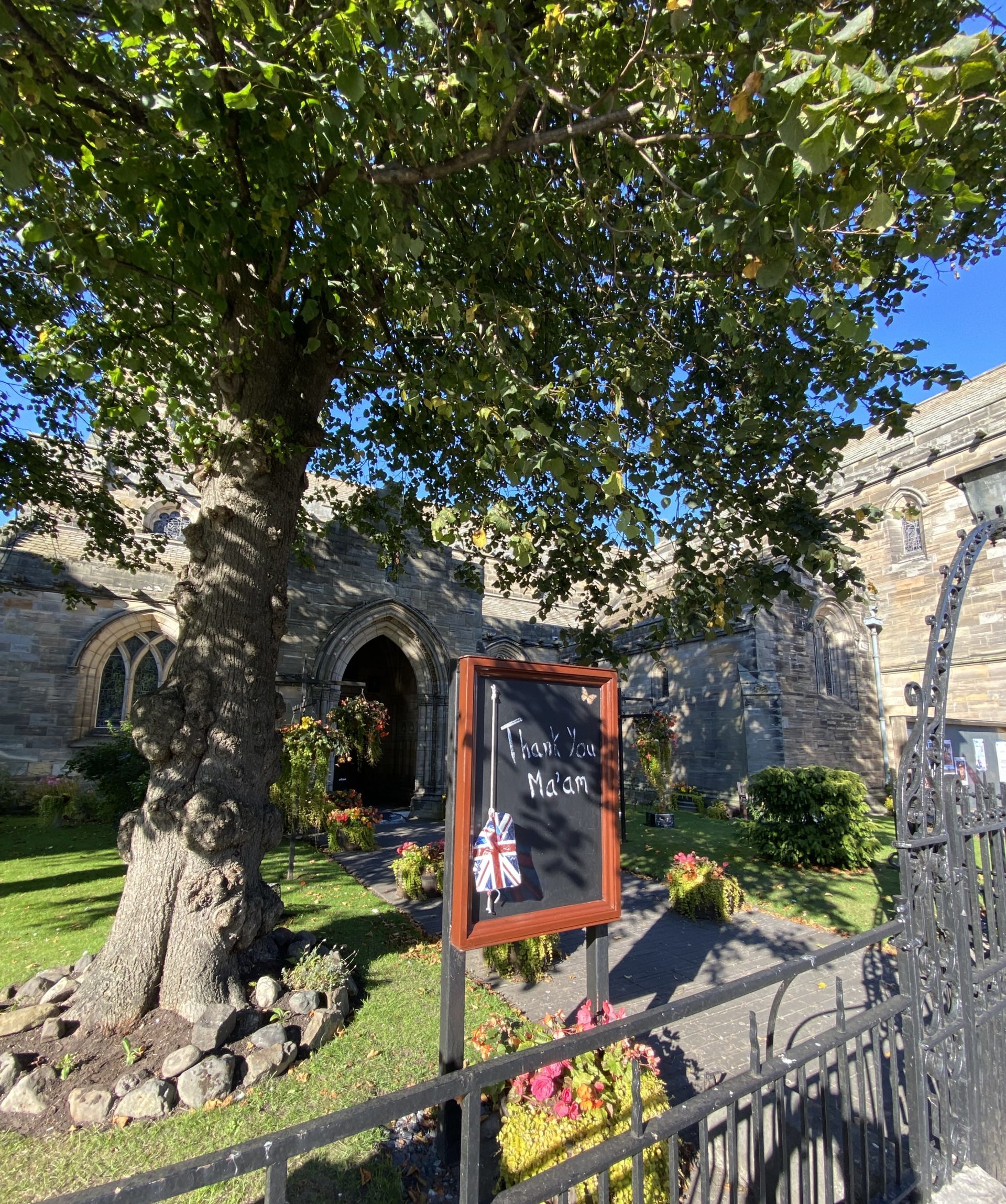 A tribute to Queen Elizabeth II at Holy Trinity Church