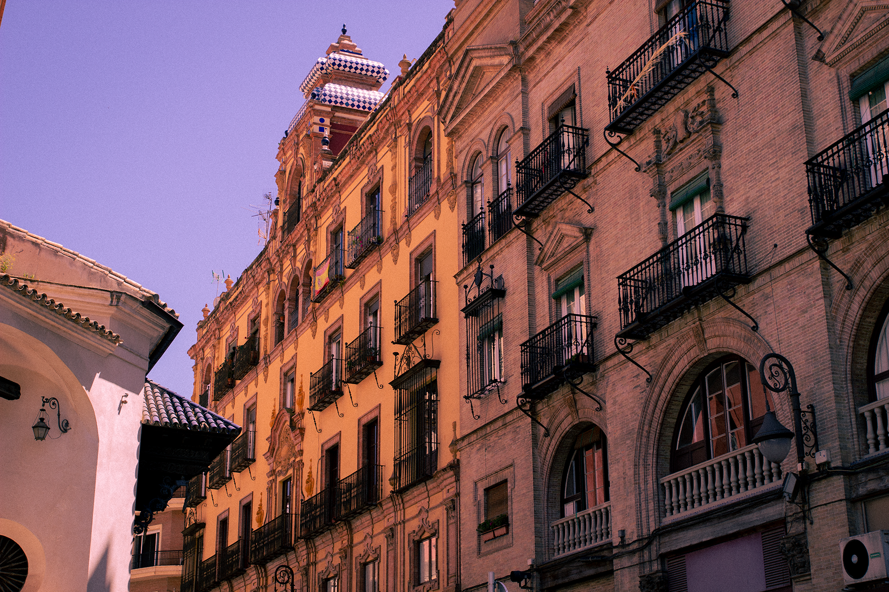 Intricate Seville architecture.